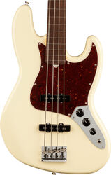 Solid body elektrische bas Fender American Professional II Jazz Bass Fretless (USA, RW) - Olympic white