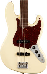 Solid body elektrische bas Fender American Professional II Jazz Bass Fretless (USA, RW) - olympic white