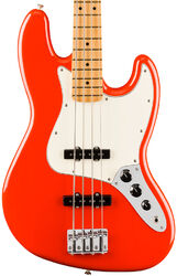 Solid body elektrische bas Fender Player II Jazz Bass (MEX, MN) - Coral red