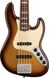 Solid body elektrische bas Fender American Ultra Jazz Bass V (USA, RW) - Mocha burst