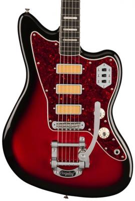 Solid body elektrische gitaar Fender Gold Foil Jazzmaster Ltd (MEX, EB) - Candy apple burst