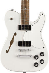Televorm elektrische gitaar Fender Jim Adkins JA-90 Telecaster Thinline (MEX, LAU) - White