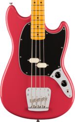 Solid body elektrische bas Fender American Professional Classic Mustang Bass (USA, MN) - Faded Dakota Red