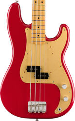 Solid body elektrische bas Fender Vintera 50's Precision Bass (MEX, MN) - Dakota red