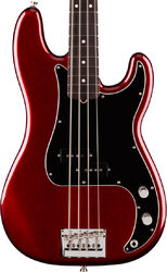 Solid body elektrische bas Fender American Professional Precision Bass (USA, RW) - oxblood