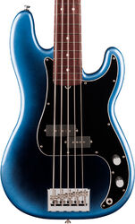 Solid body elektrische bas Fender American Professional Precision Bass V (USA, RW, 5-String) - Dark Night