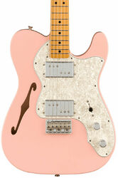 Televorm elektrische gitaar Fender FSR Vintera Vintage 70's Telecaster Thinline Ltd (MEX, MN) - Shell pink