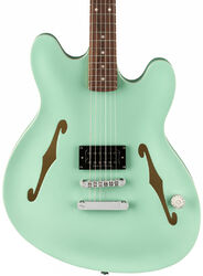 Semi hollow elektriche gitaar Fender Tom DeLonge Starcaster - Satin surf green