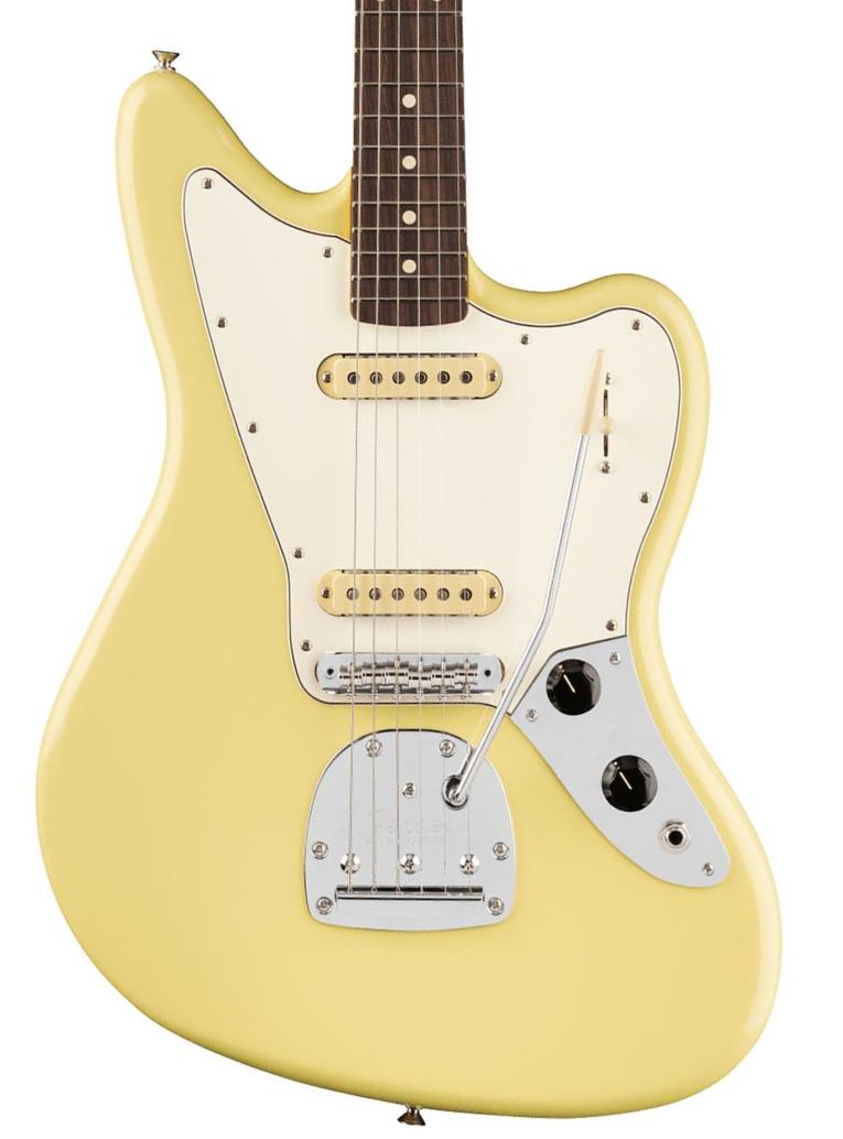 Retro-rock elektrische gitaar Fender Player Jaguar II (MEX, RW) - Hialeah yellow