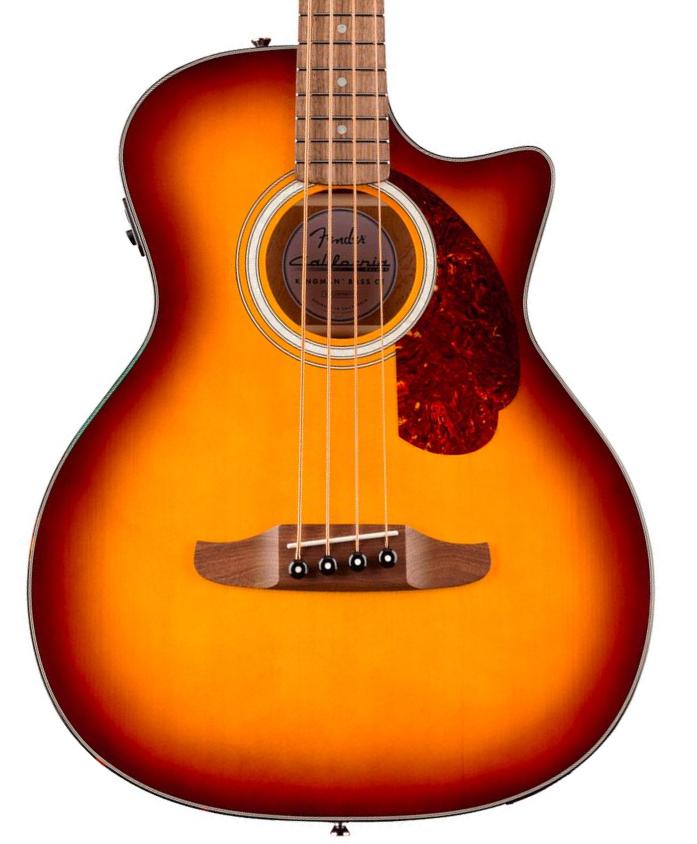 Akoestische bas Fender California Deluxe Kingman Bass CE - Honey sunburst