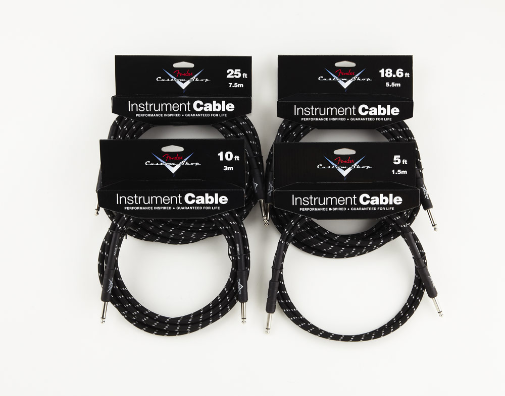Fender Instrument Cable Custom Shop Performance Jacks Droit 10ft . 3m Black Tweed - Kabel - Variation 1