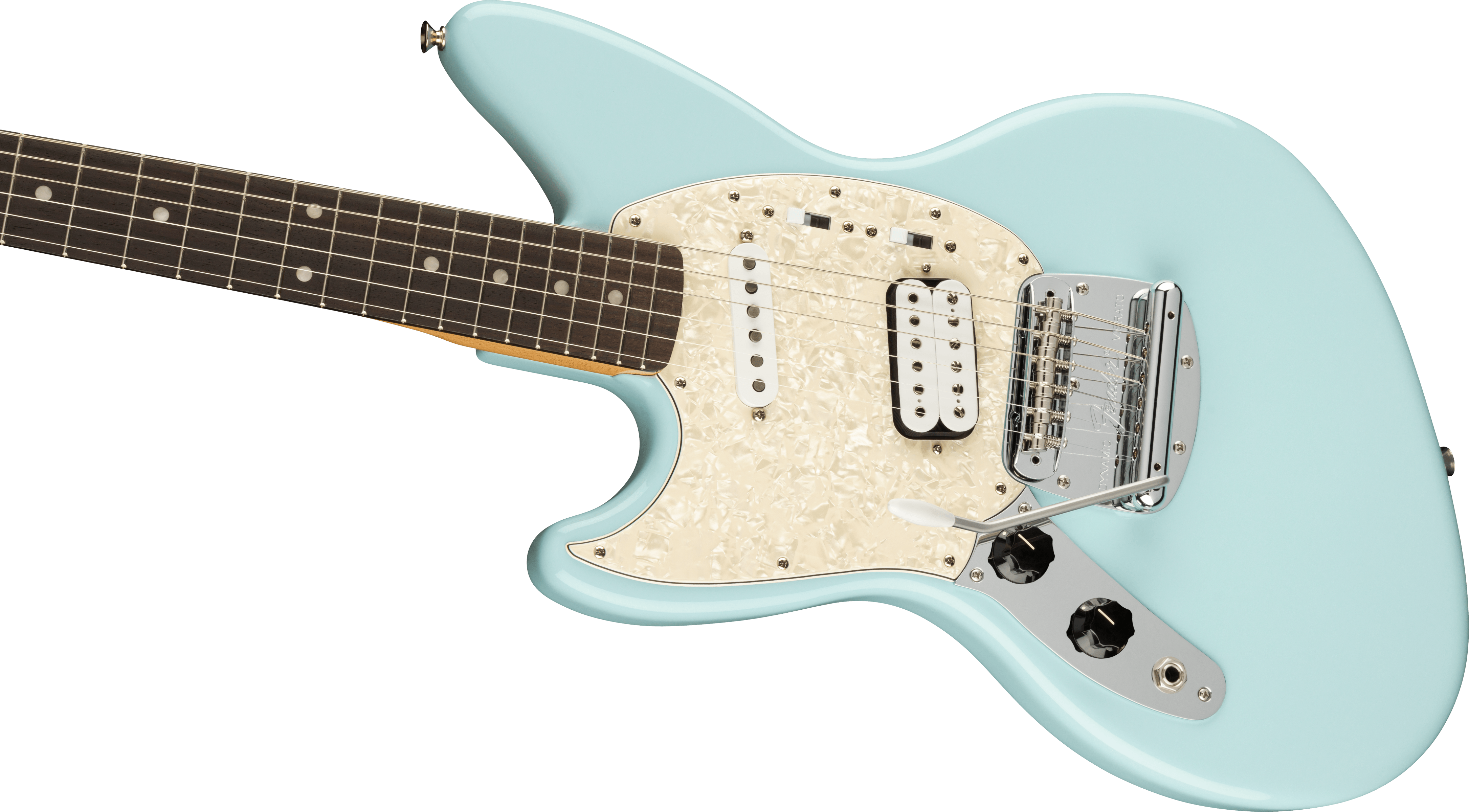 Fender Jag-stang Kurt Cobain Artist Gaucher Hs Trem Rw - Sonic Blue - Linkshandige elektrische gitaar - Variation 3