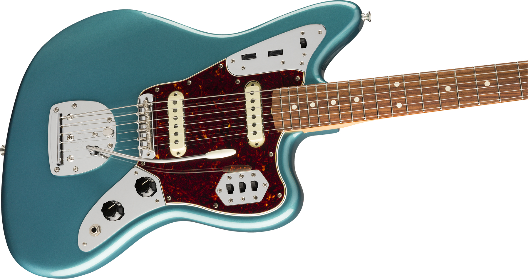 Fender Jaguar 60s Vintera Vintage Mex Pf - Ocean Turquoise - Retro-rock elektrische gitaar - Variation 2