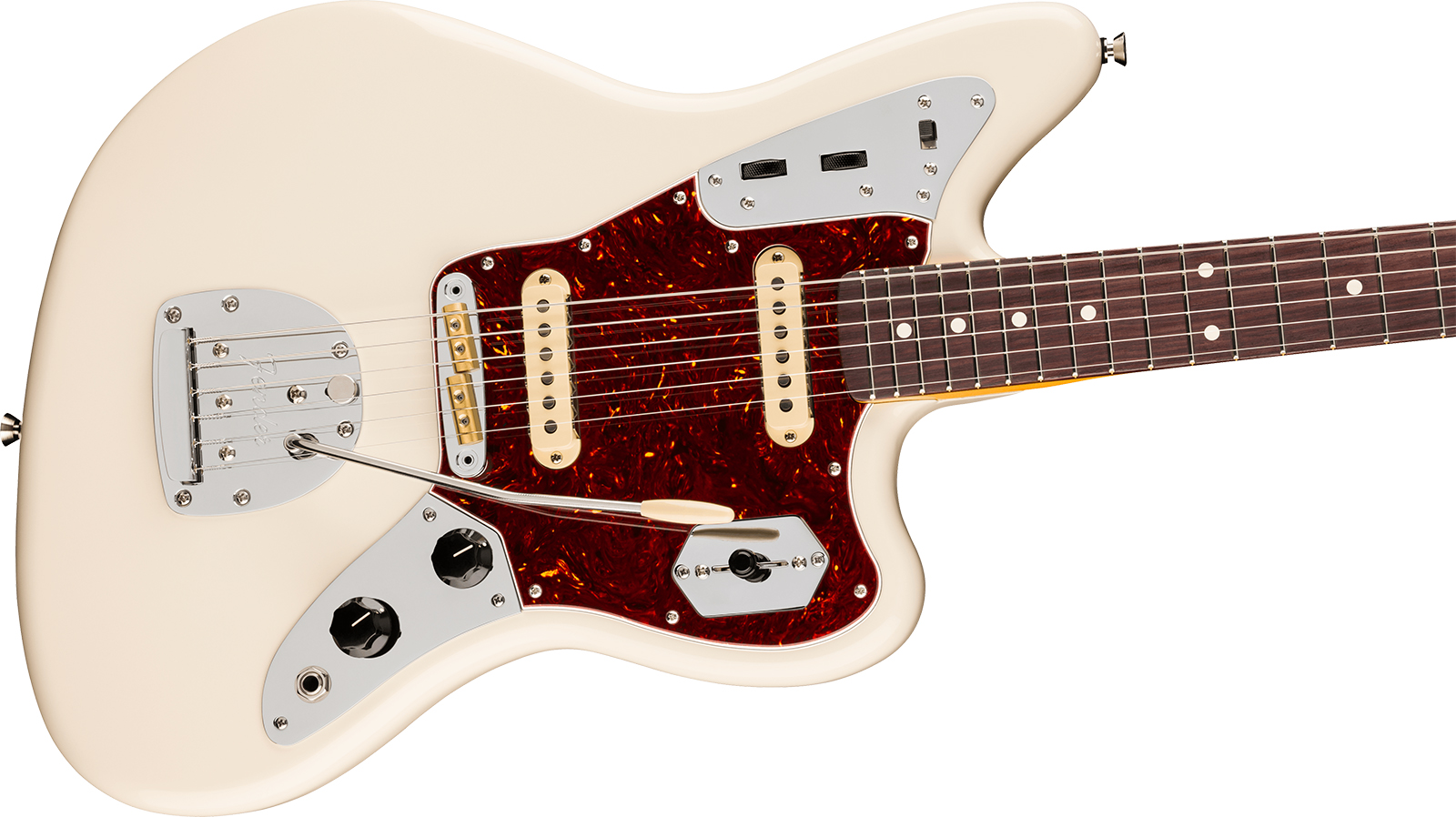 Fender Jaguar American Pro. Usa Shsc 2s Trem Rw - Olympic White - Retro-rock elektrische gitaar - Variation 2