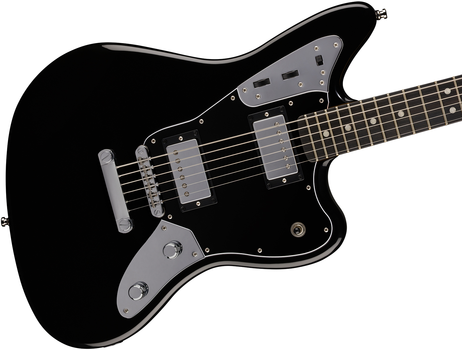 Fender Jaguar Baritone Player Fusion Ltd 2h Ht Eb - Black - Bariton elektrische gitaar - Variation 2
