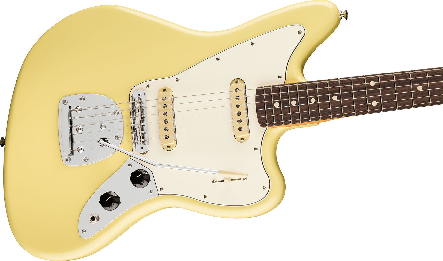 Fender Jaguar Player Ii Mex 2s Trem Rw - Hialeah Yellow - Retro-rock elektrische gitaar - Variation 2