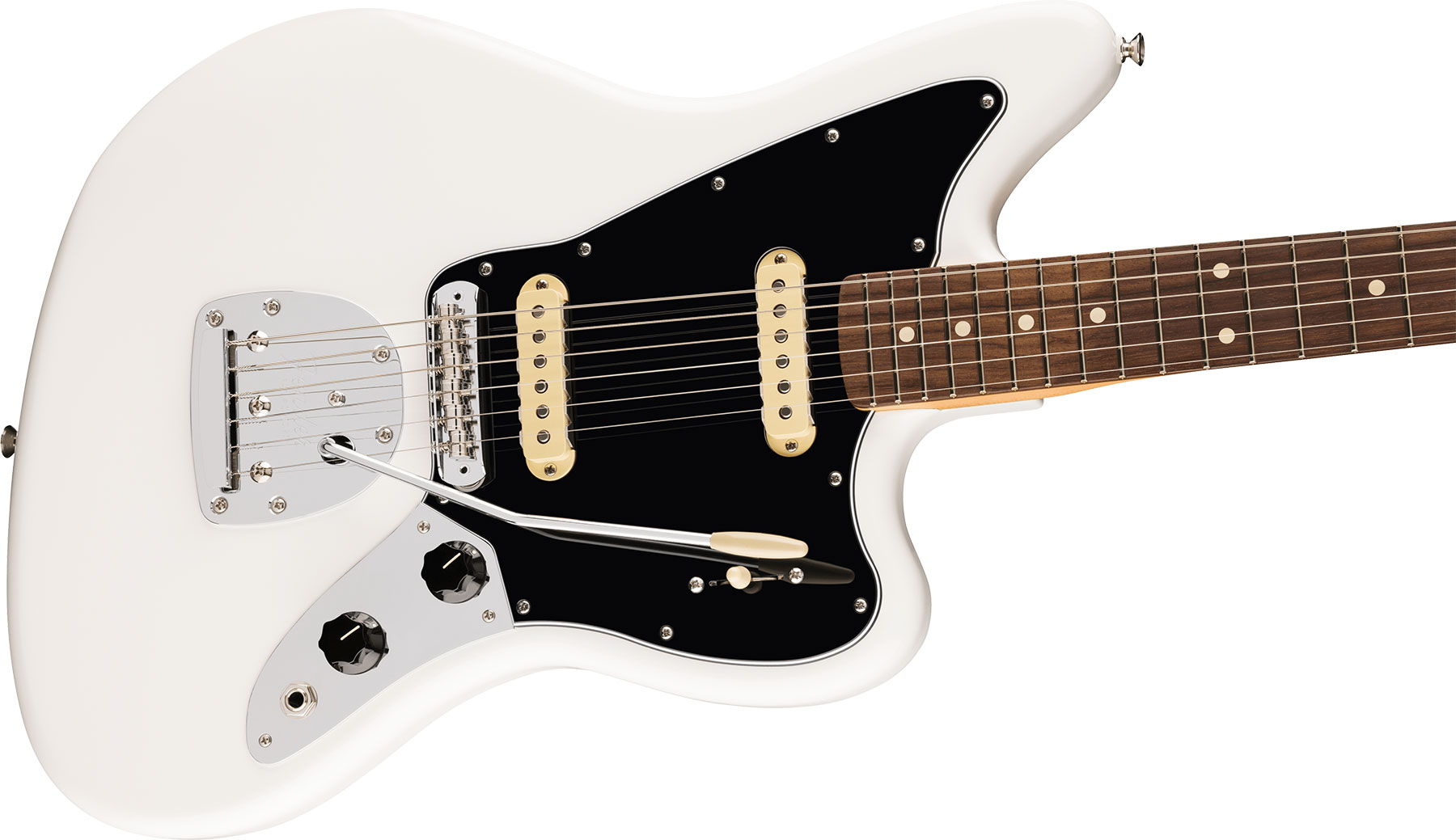 Fender Jaguar Player Ii Mex 2s Trem Rw - Polar White - Retro-rock elektrische gitaar - Variation 2