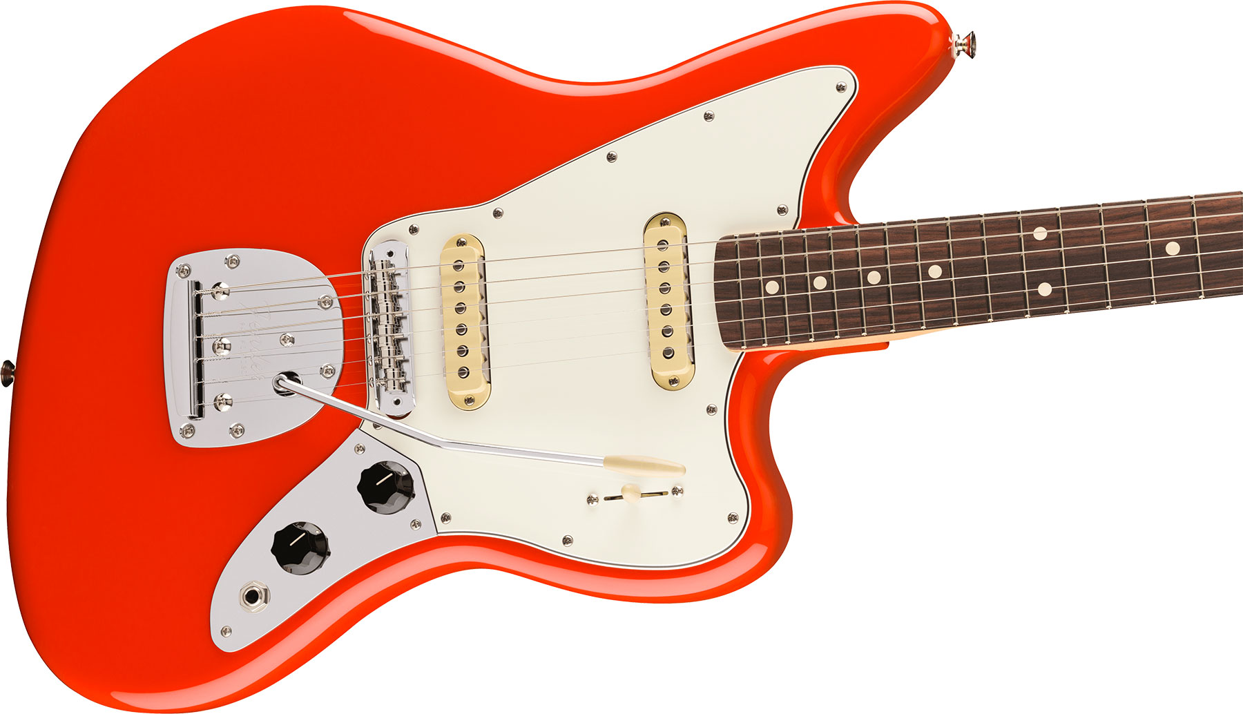 Fender Jaguar Player Ii Mex 2s Trem Rw - Coral Red - Retro-rock elektrische gitaar - Variation 2