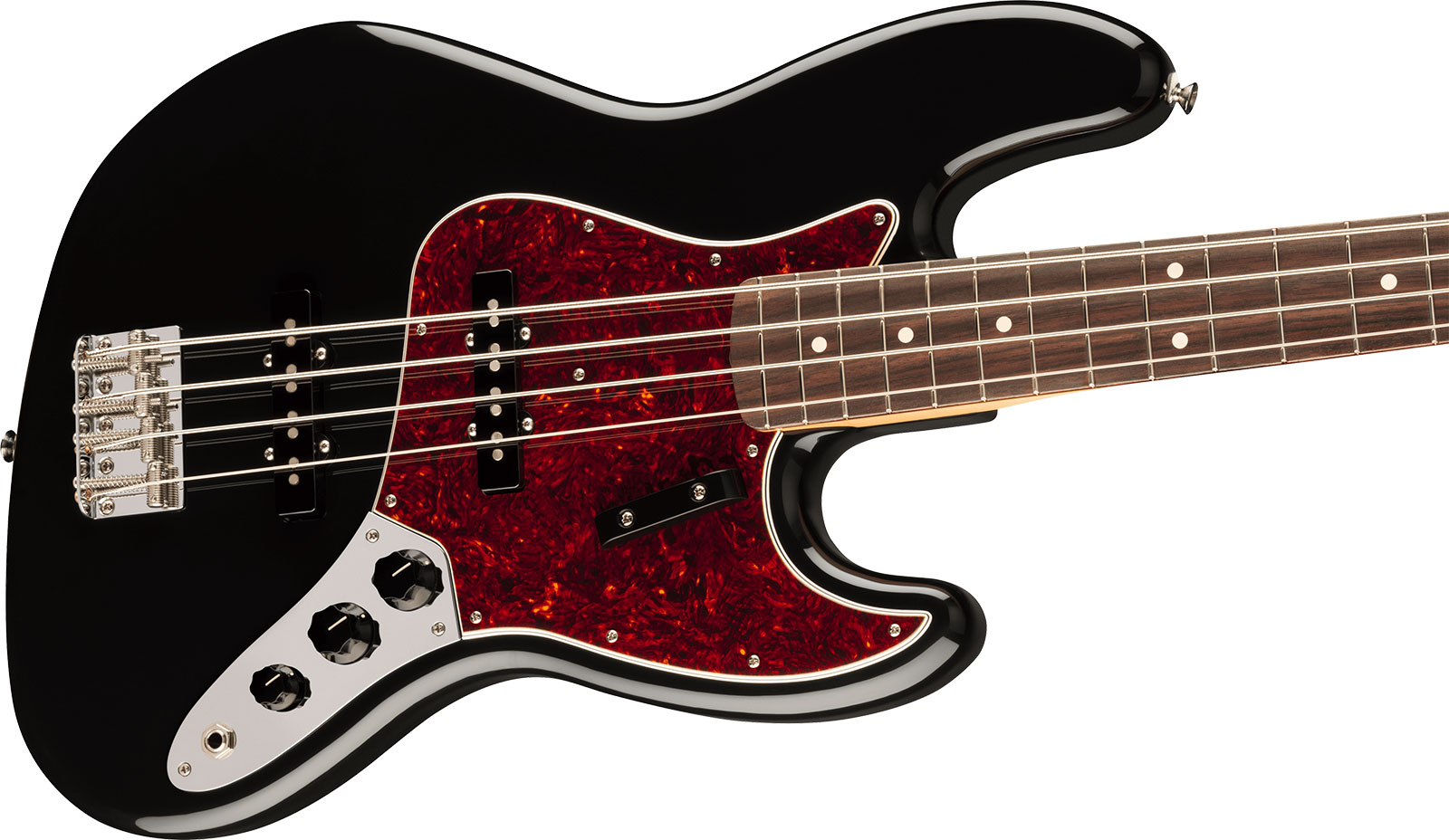 Fender Jazz Bass 60s Vintera Ii Mex Rw - Black - Solid body elektrische bas - Variation 2