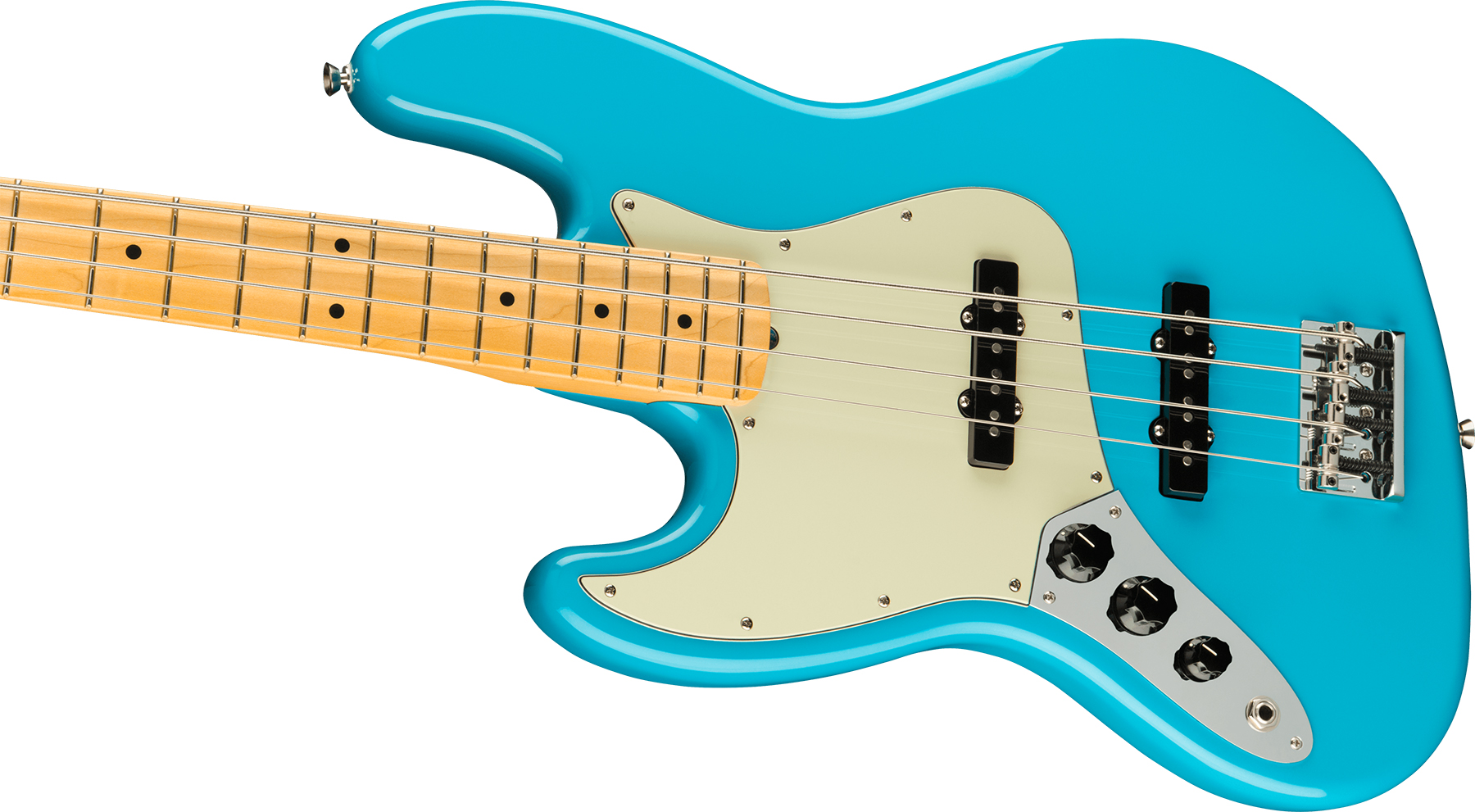 Fender Jazz Bass American Professional Ii Lh Gaucher Usa Mn - Miami Blue - Solid body elektrische bas - Variation 2