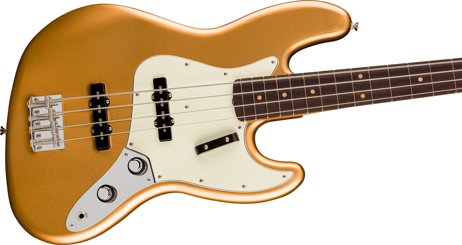 Fender Jazz Bass Early 60s Vintera 3 Mex Rw - Aztec Gold - Solid body elektrische bas - Variation 2