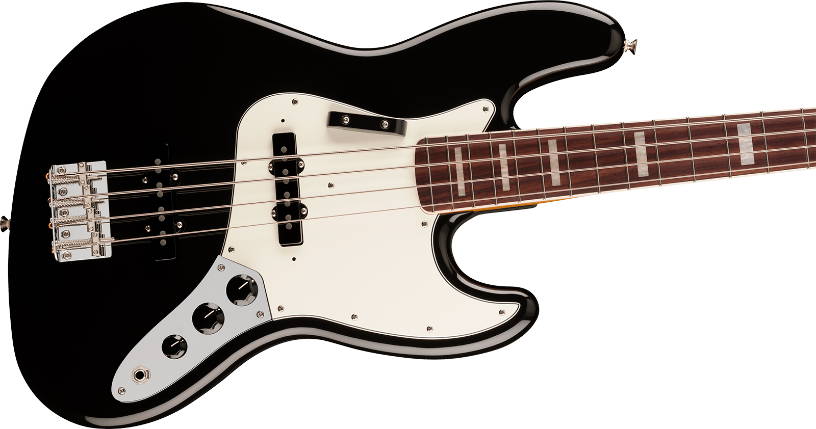 Fender Jazz Bass Early 70s Vintera 3 Mex Rw - Black - Solid body elektrische bas - Variation 2