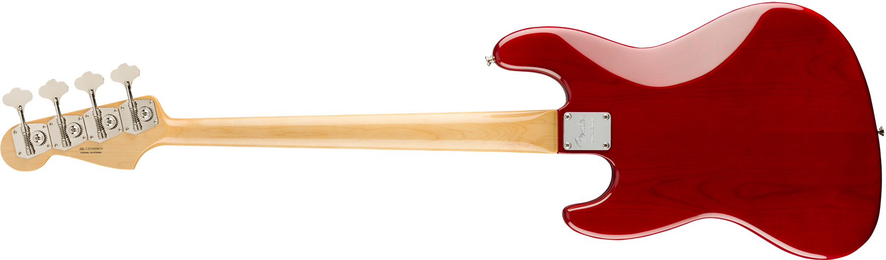 Fender Jazz Bass Flame Ash Top Rarities Usa Eb - Plasma Red Burst - Solid body elektrische bas - Variation 1
