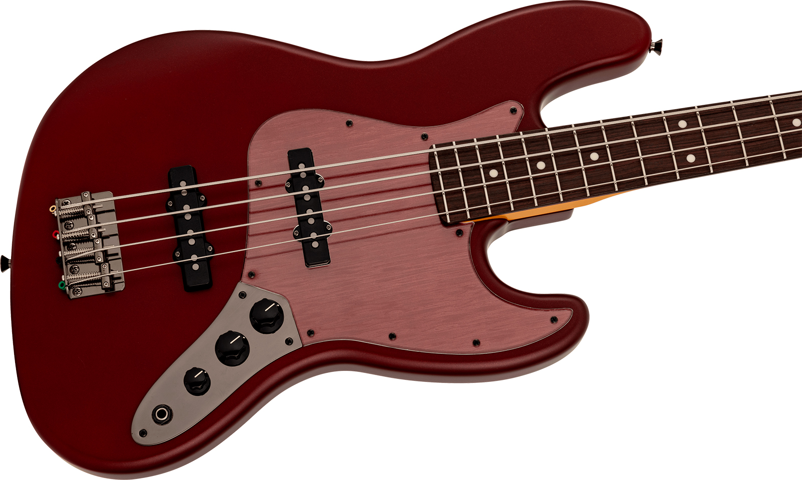 Fender Jazz Bass Hybrid Ii Mij Ltd Jap Rw - Matte Inferno Red - Solid body elektrische bas - Variation 2