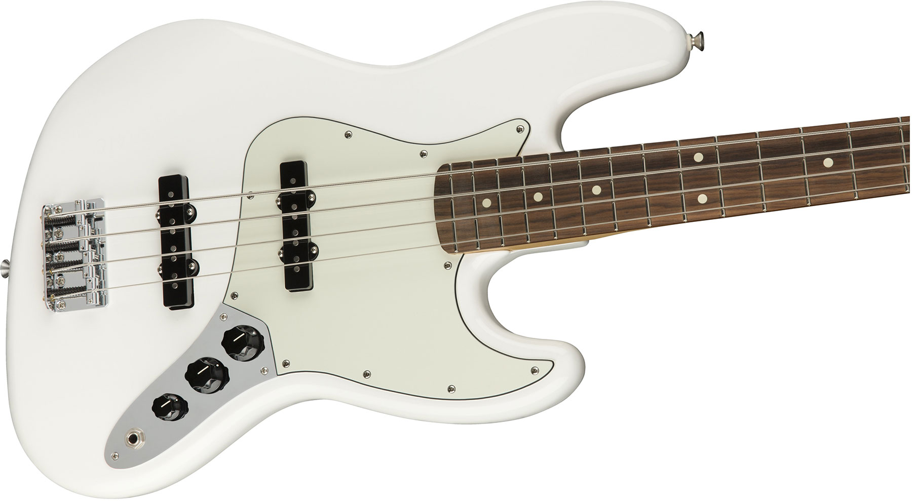 Fender Jazz Bass Player Mex Pf - Polar White - Solid body elektrische bas - Variation 2