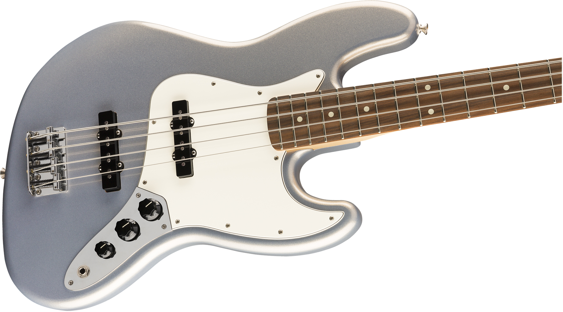 Fender Jazz Bass Player Mex Pf - Silver - Solid body elektrische bas - Variation 2