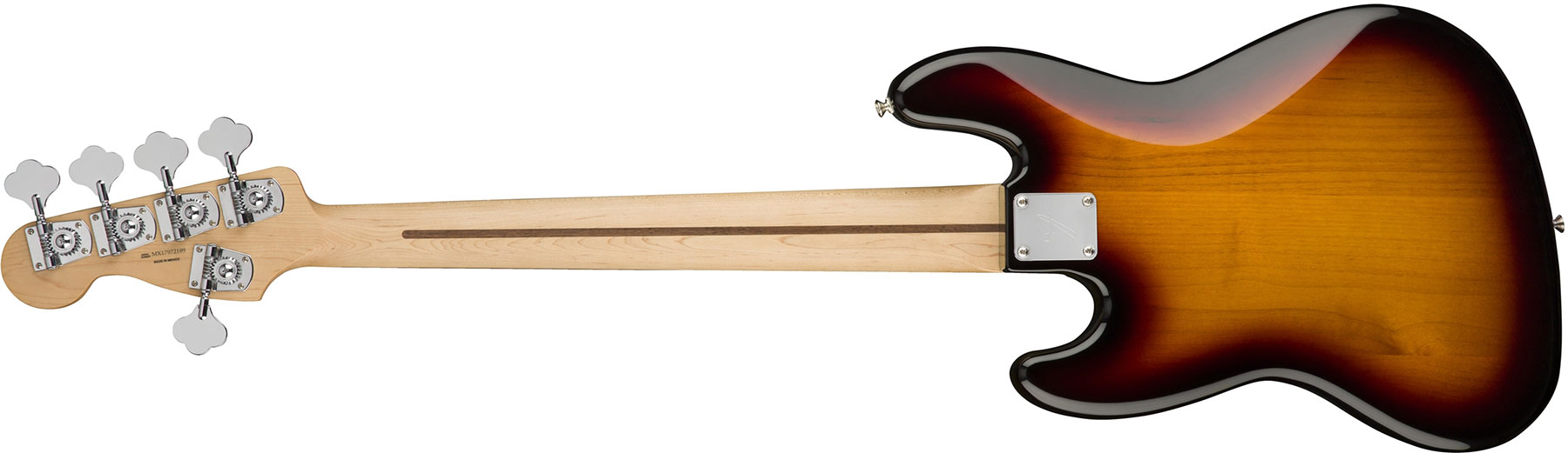 Fender Jazz Bass Player V 5-cordes Mex Pf - 3-color Sunburst - Solid body elektrische bas - Variation 1