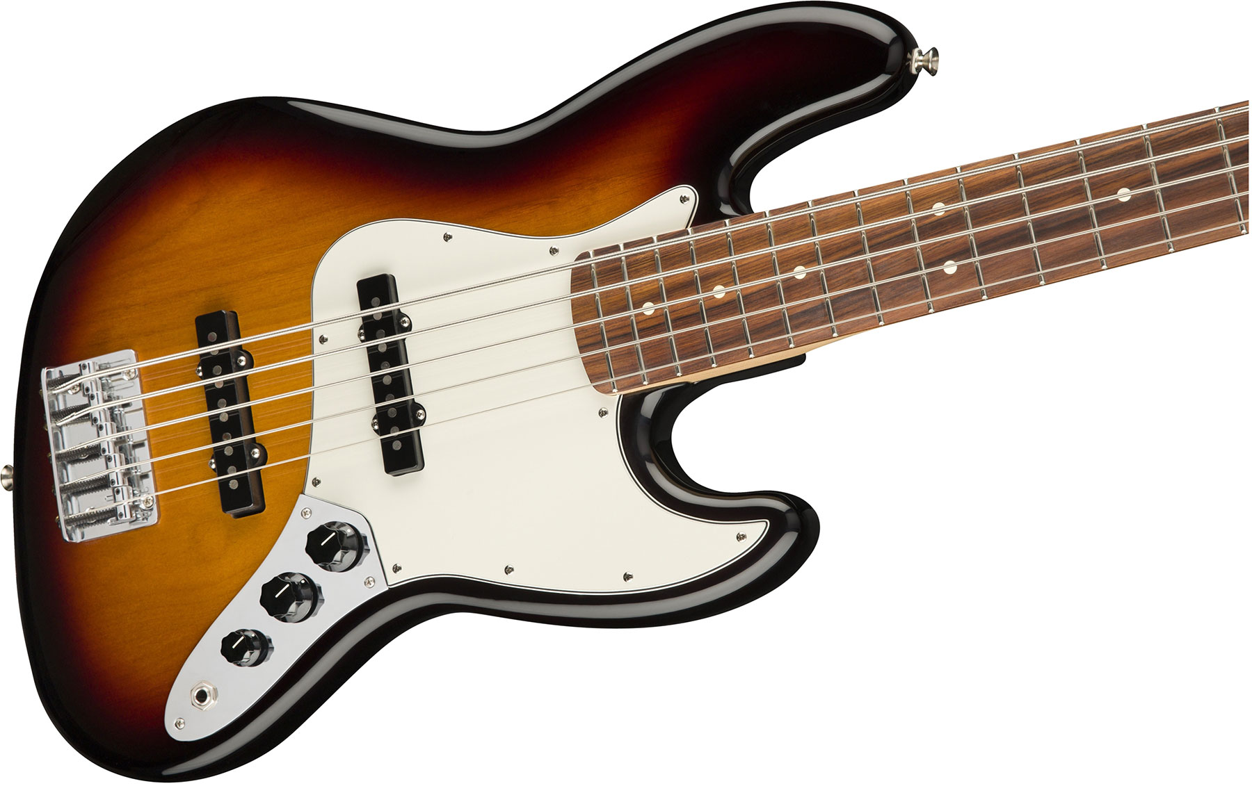 Fender Jazz Bass Player V 5-cordes Mex Pf - 3-color Sunburst - Solid body elektrische bas - Variation 2