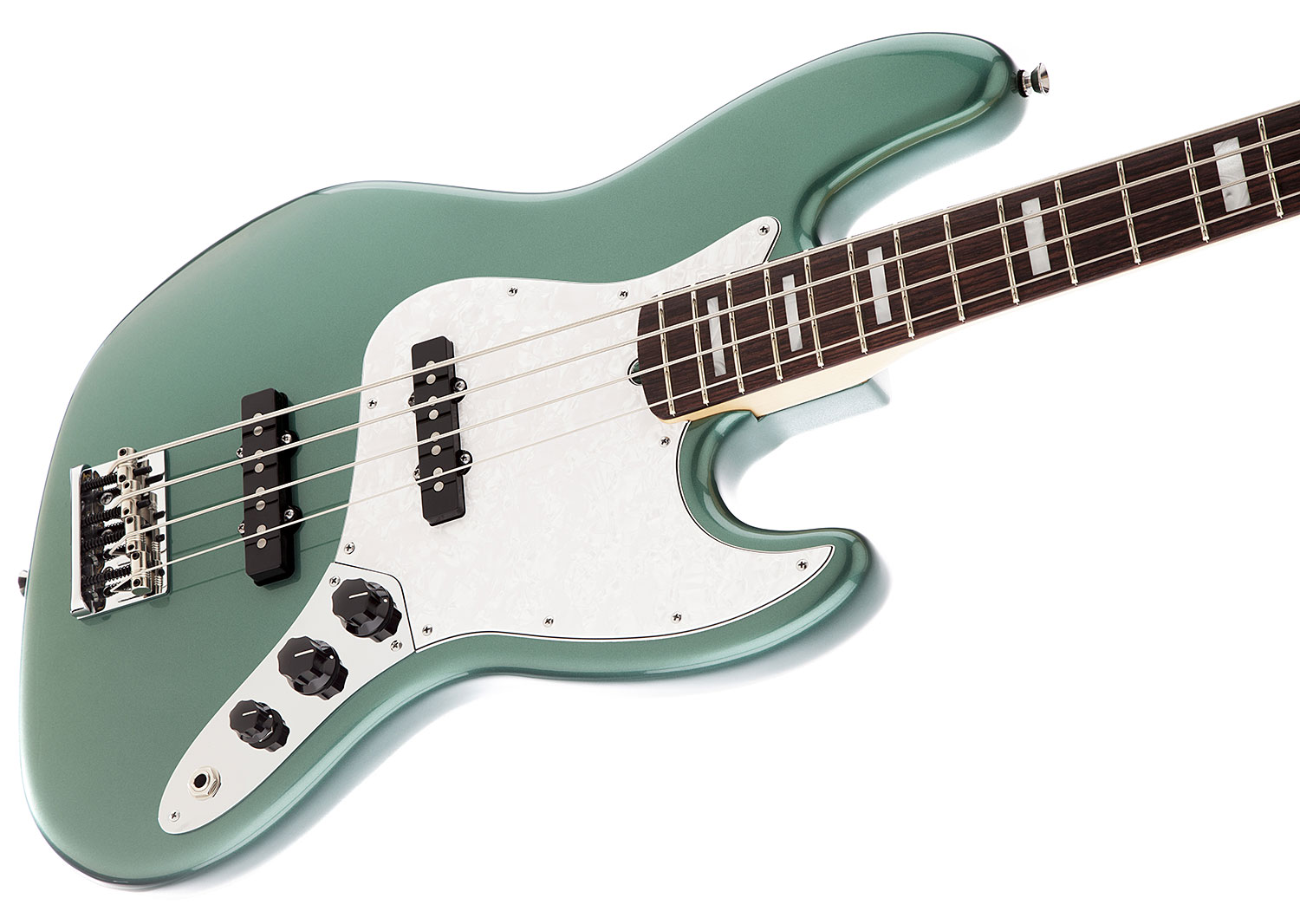 Fender Jazz Bass Usa American Artist Adam Clayton 2014  Rw Sherwood Green Metallic - Solid body elektrische bas - Variation 4