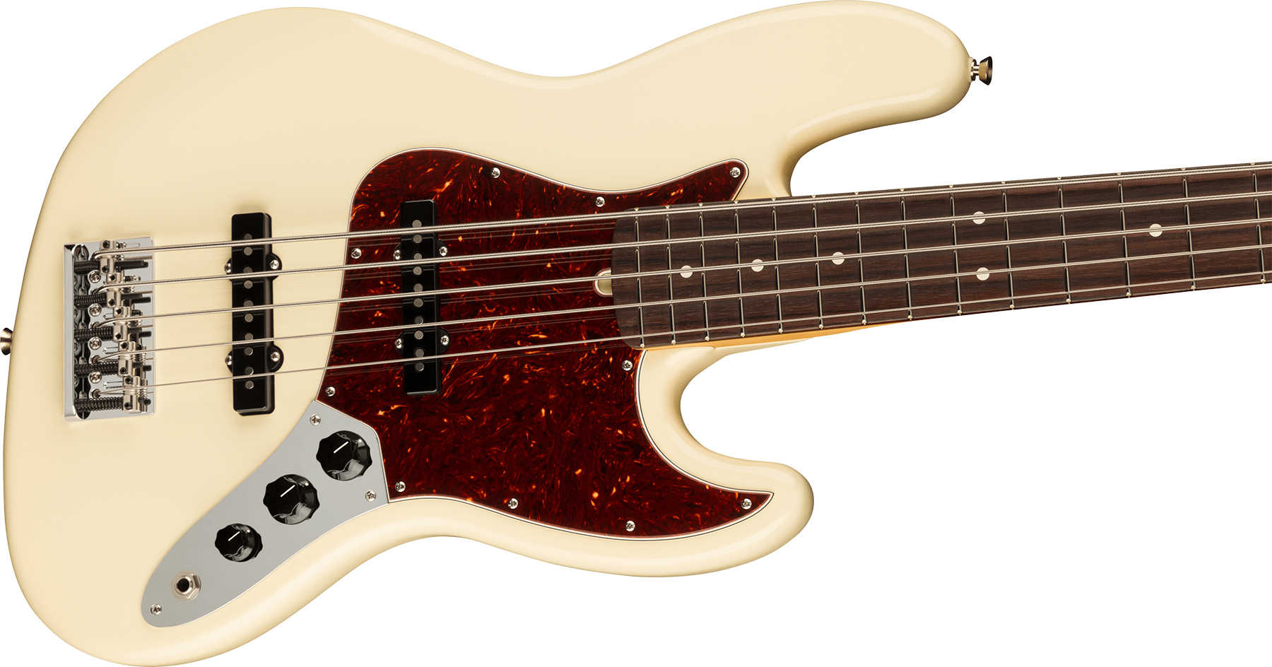 Fender Jazz Bass V American Professional Ii Usa 5-cordes Rw - Olympic White - Solid body elektrische bas - Variation 2