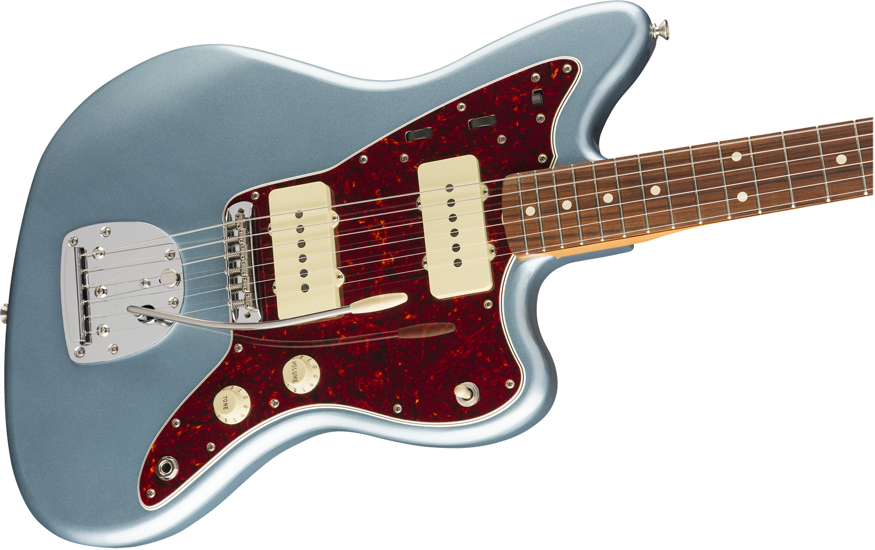 Fender Jazzmaster 60s Vintera Vintage Mex Pf - Ice Blue Metallic - Retro-rock elektrische gitaar - Variation 2