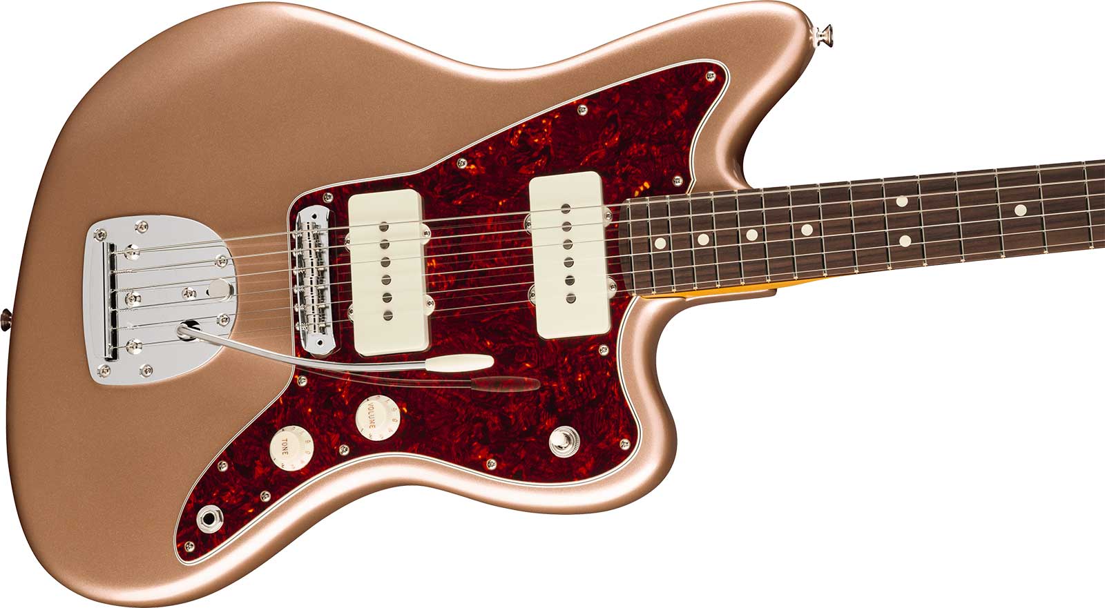 Fender Jazzmaster Classic American Pro Usa 2s Trem Rw - Faded Firemist Gold - Retro-rock elektrische gitaar - Variation 2
