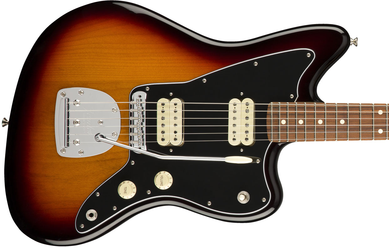 Fender Jazzmaster Player Mex Hh Pf - 3-color Sunburst - Retro-rock elektrische gitaar - Variation 1