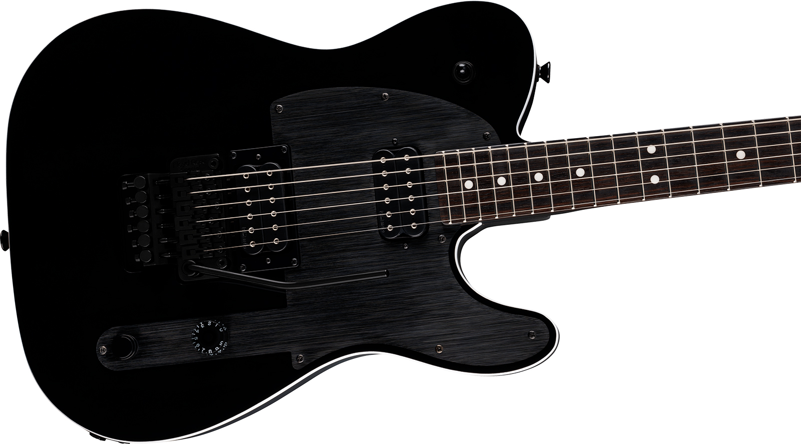 Fender John Five Tele Phantom Signature Ind 2h Dimarzio Fr Eb - Black - Kenmerkende elektrische gitaar - Variation 2