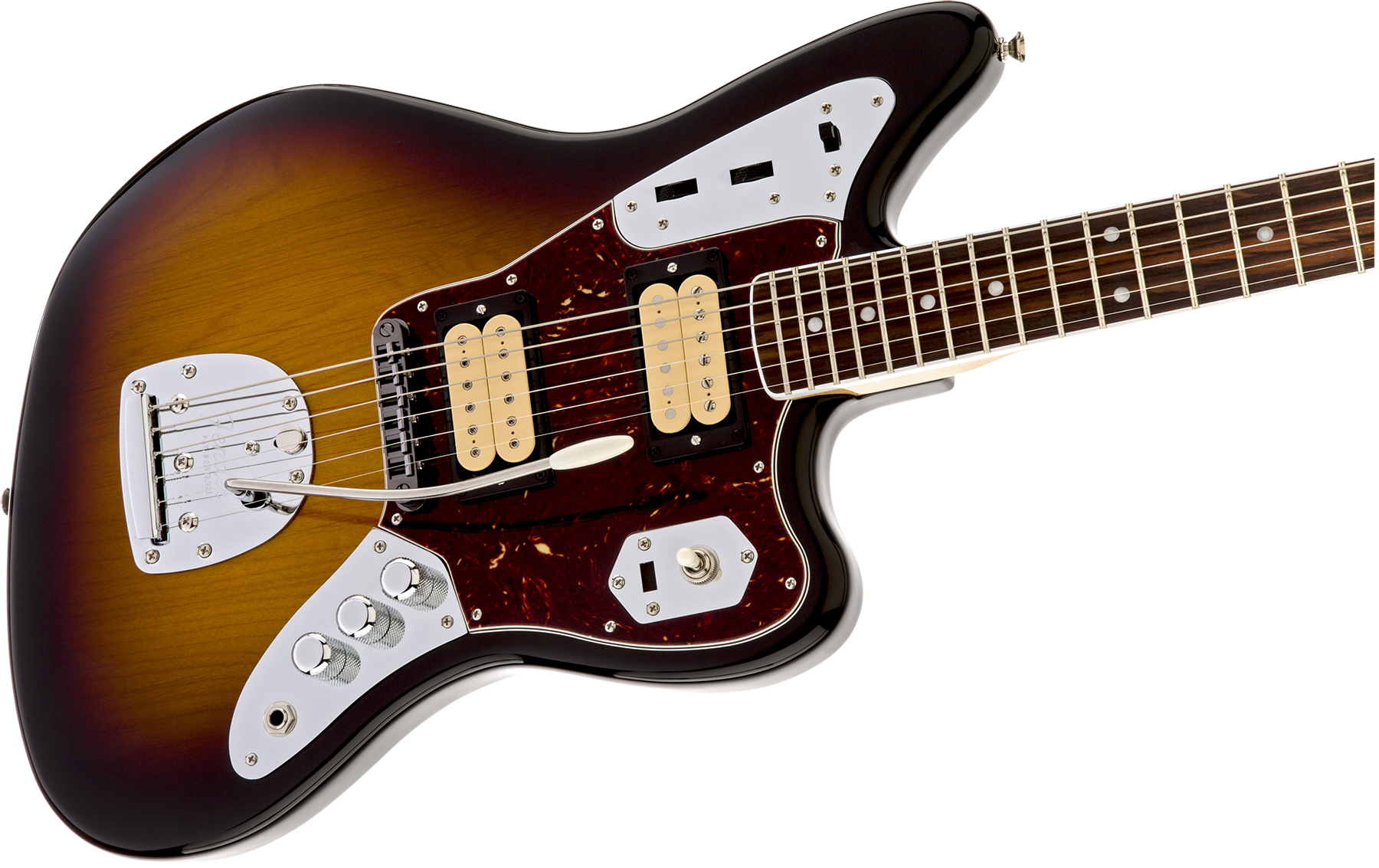 Fender Kurt Cobain Jaguar Mex Hh Trem Rw - 3-color Sunburst - Retro-rock elektrische gitaar - Variation 2