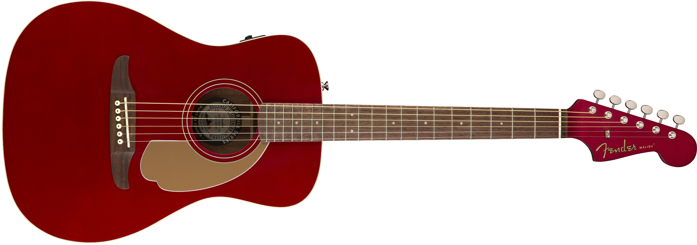 Fender Malibu Player - Candy Apple Red - Westerngitaar & electro - Variation 1