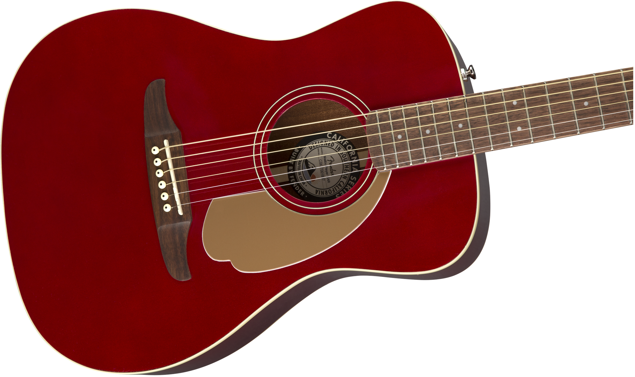 Fender Malibu Player - Candy Apple Red - Westerngitaar & electro - Variation 2