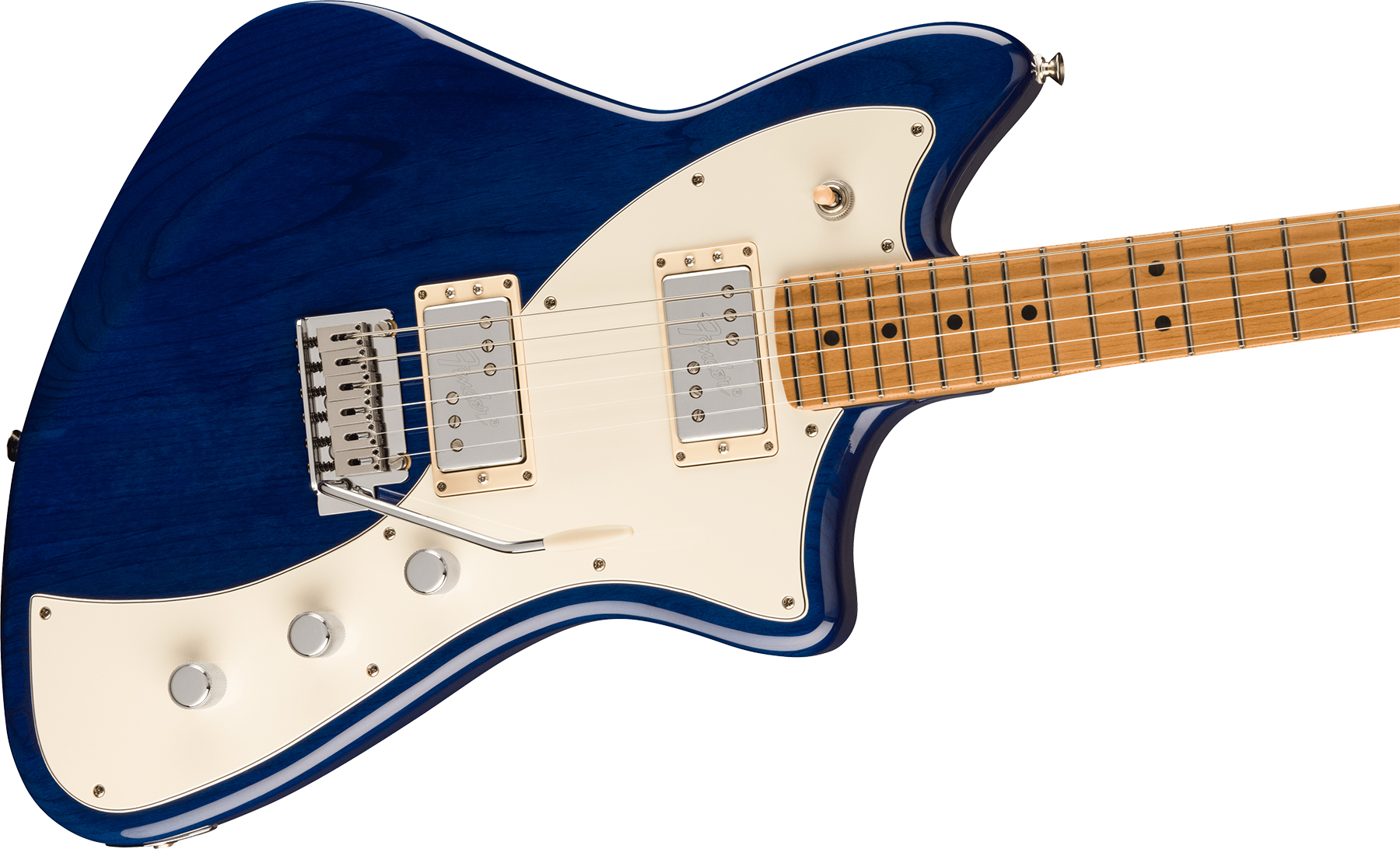 Fender Meteora Player Plus Hh Ltd Mex 2h Trem Mn - Sapphire Blue Transparent - Retro-rock elektrische gitaar - Variation 2