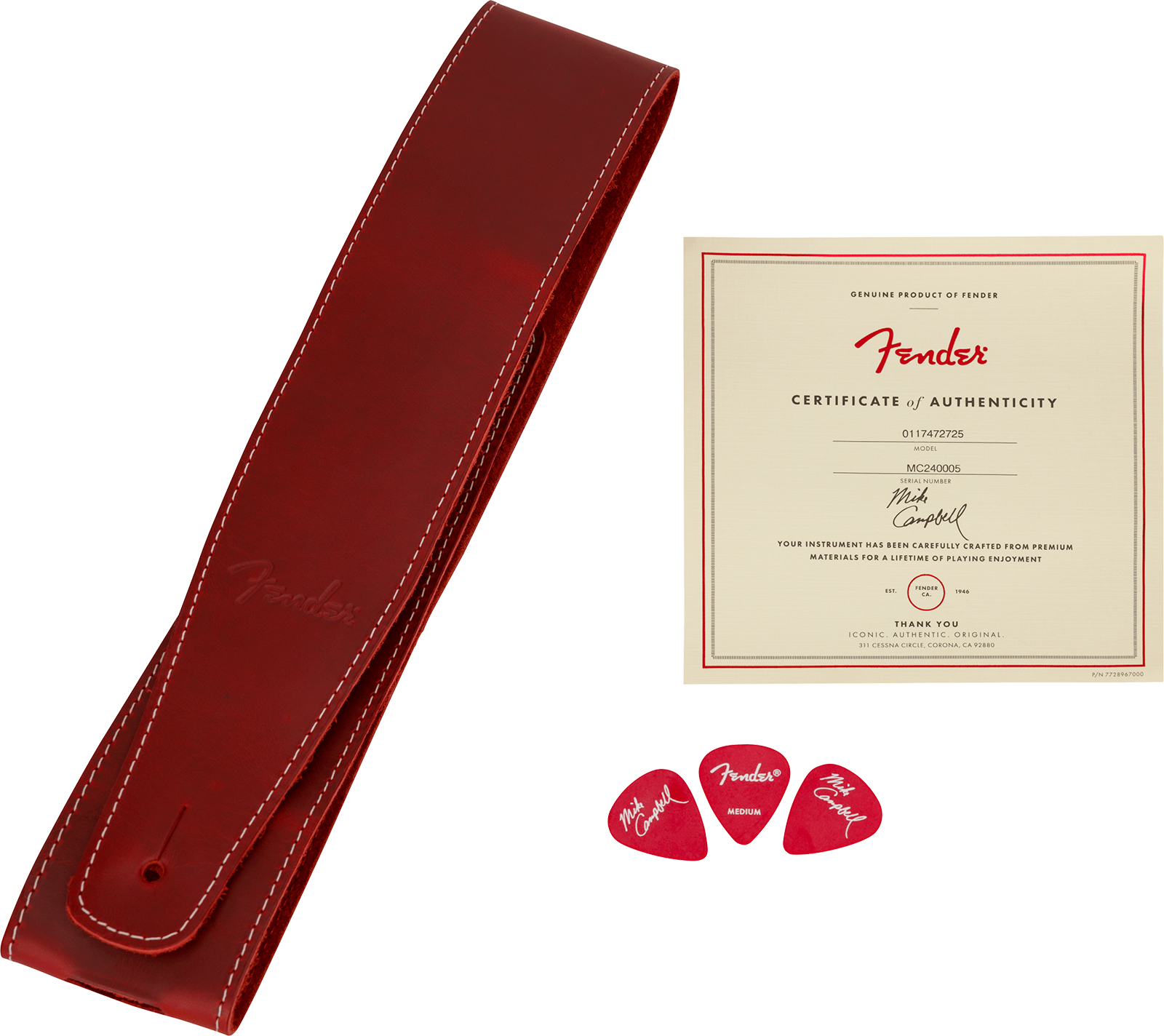 Fender Mike Campbell Tele Red Dog Stories Usa Signature Shh Trem Mn - Red Dog Red - Televorm elektrische gitaar - Variation 6