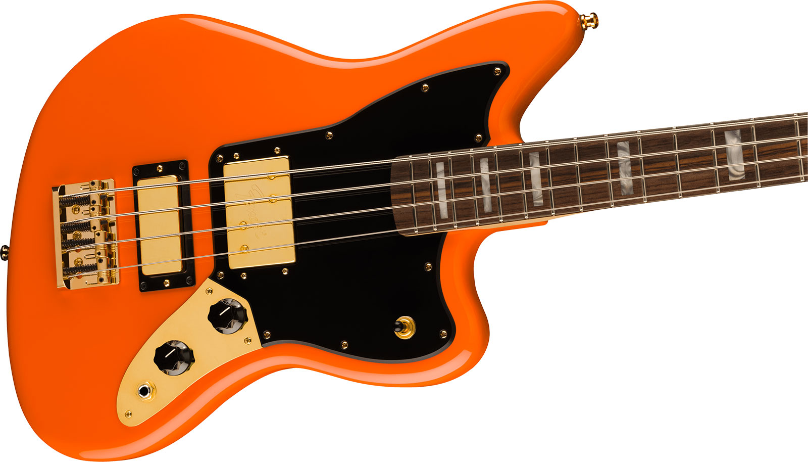 Fender Mike Kerr Jaguar Ltd Mex Signature Rw - Tiger's Blood Orange - Solid body elektrische bas - Variation 2