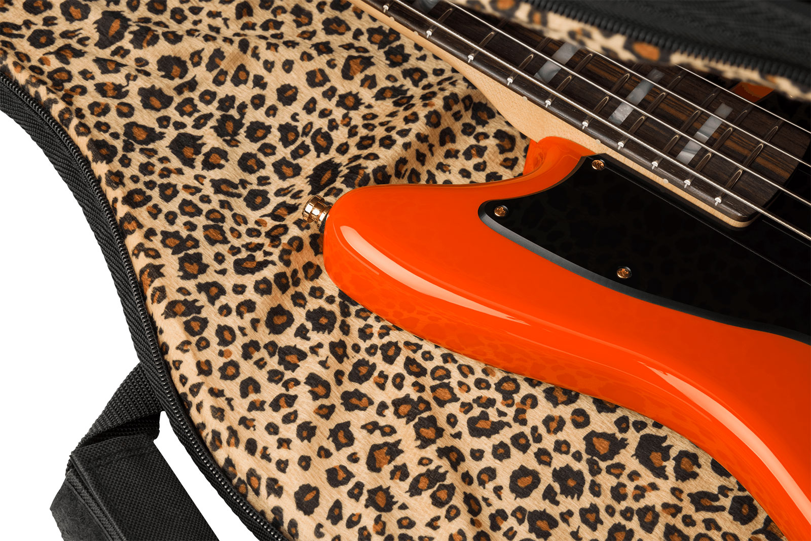 Fender Mike Kerr Jaguar Ltd Mex Signature Rw - Tiger's Blood Orange - Solid body elektrische bas - Variation 5