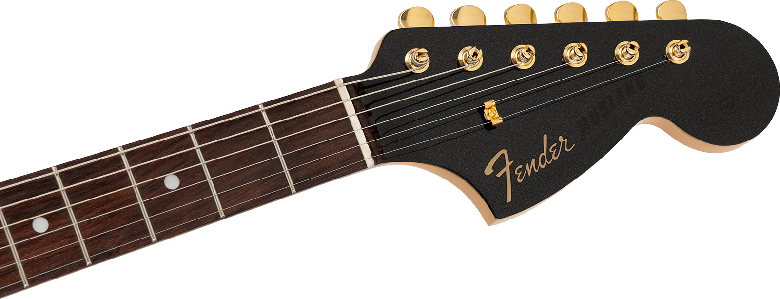 Fender Mustang 60s Traditional Mij Ltd Jap Shsc 2s Trem Rw - Black Pearl - Retro-rock elektrische gitaar - Variation 3