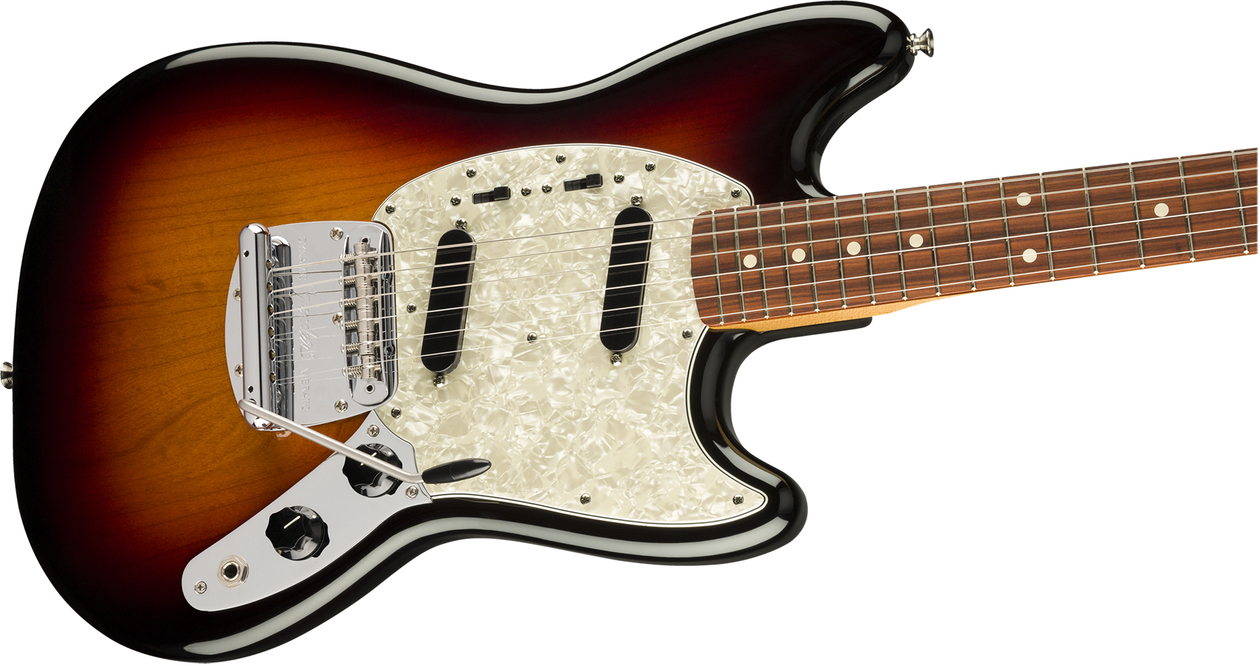 Fender Mustang 60s Vintera Vintage Mex Pf - 3-color Sunburst - Retro-rock elektrische gitaar - Variation 2