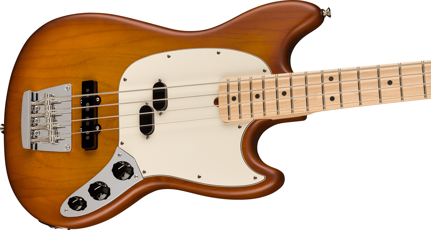 Fender Mustang Bass American Performer Ltd Usa Rw - Honey Burst Satin - Solid body elektrische bas - Variation 2
