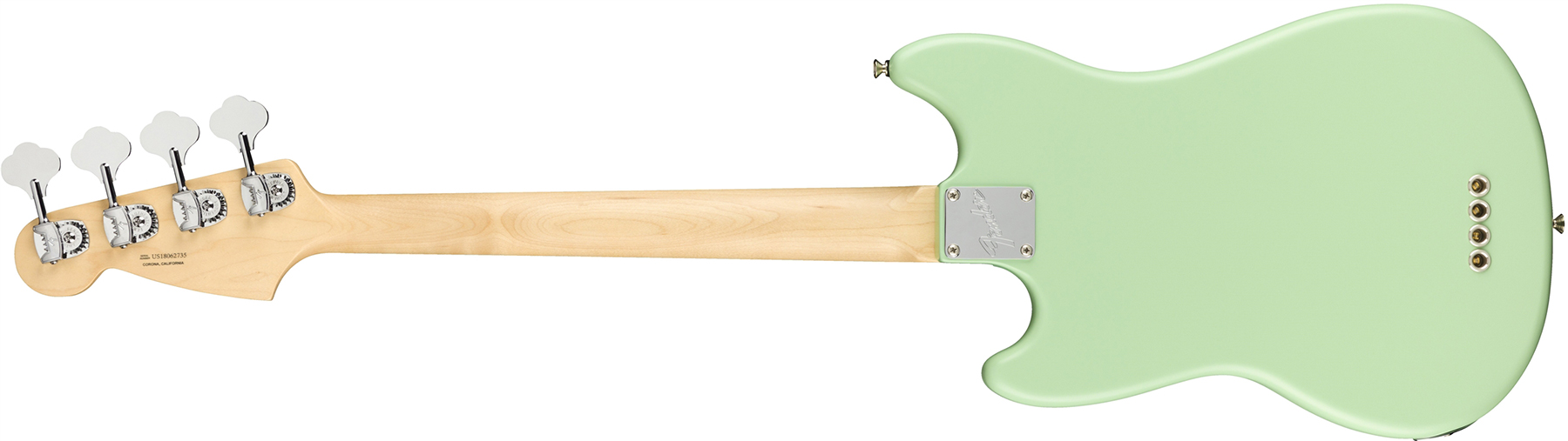 Fender Mustang Bass American Performer Usa Rw - Satin Surf Green - Short scale elektrische bas - Variation 1