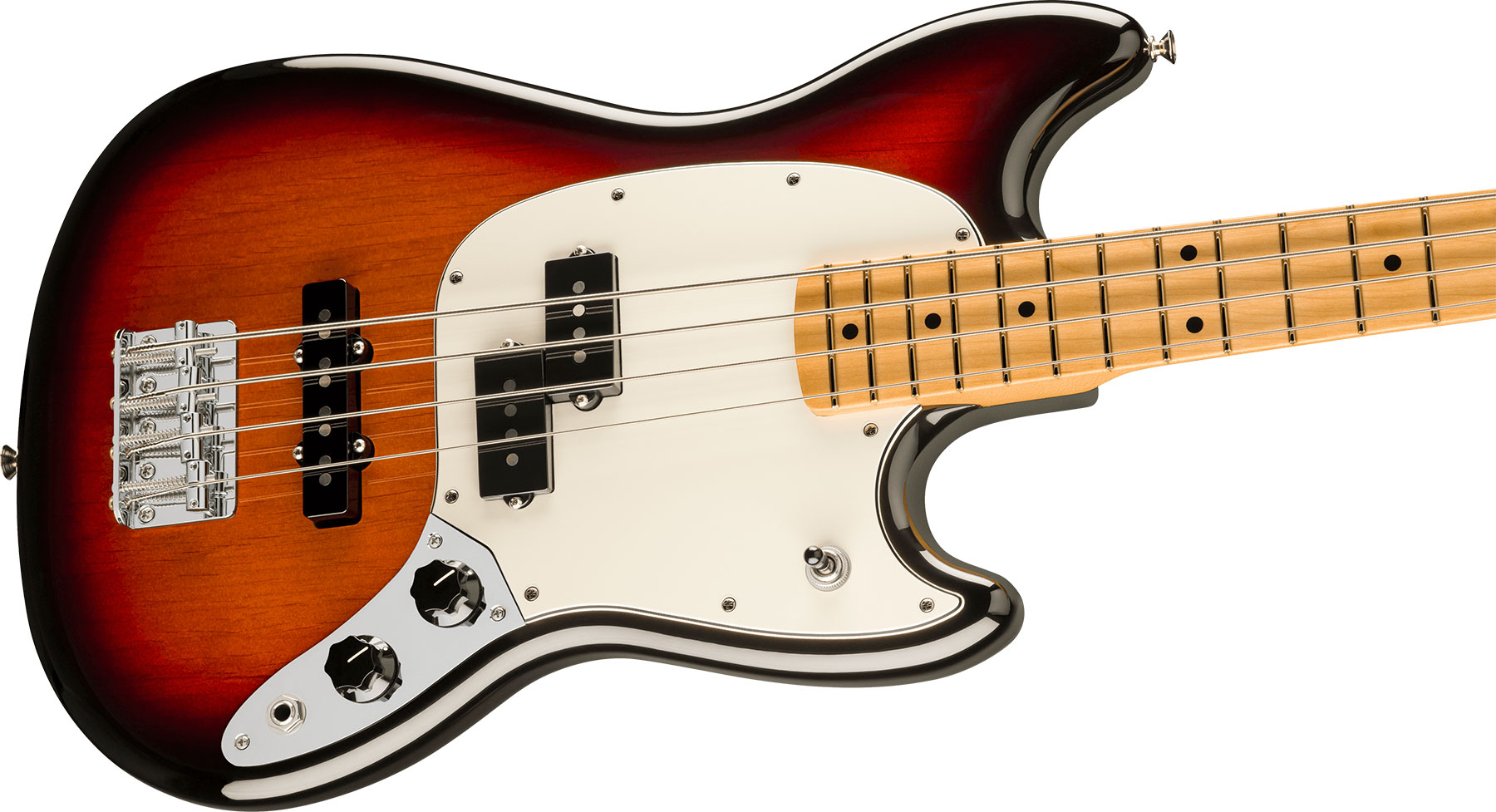 Fender Mustang Bass Pj Player Ii Mex Mn - 3-color Sunburst - Solid body elektrische bas - Variation 2